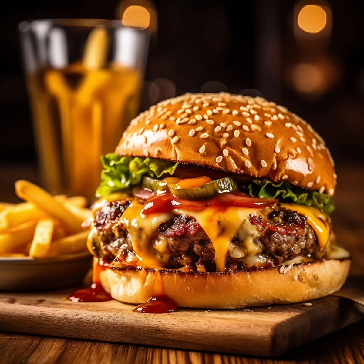 Burger Fondant